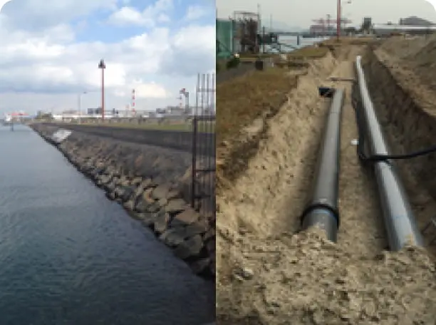 海水取水配管に利用